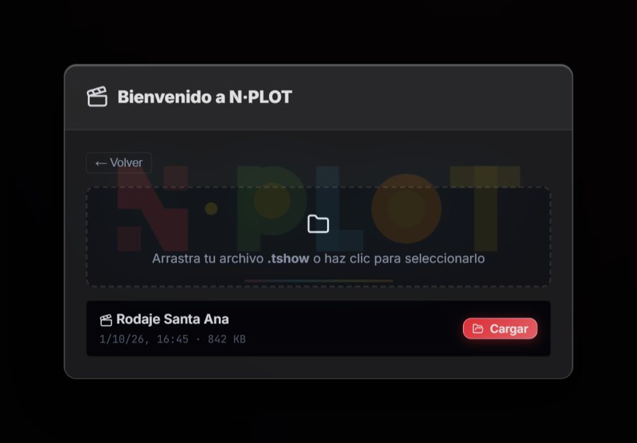 Pantalla de inicio de N·PLOT